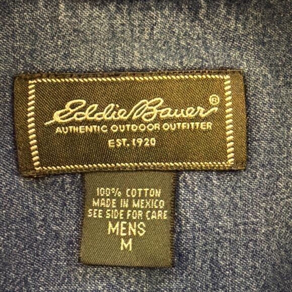 Eddie Bauer Western Outdoor Jean Jacket/Shirt Men's Rugged Denim Size Medium - Picture 9 of 13